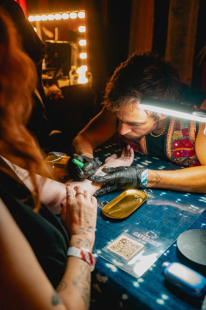Indigo Tiger Tattoo Club tattoo pop-up at a CATEGORY party, photo 1